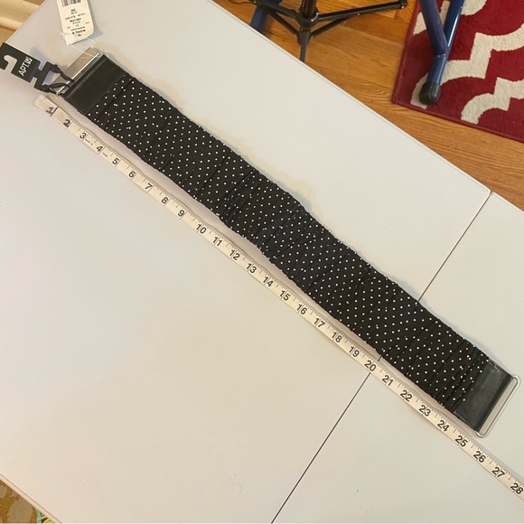 NWT Apt. 9 Polka Dots Stretch Belt Black and White S/M - Picture 6 of 6